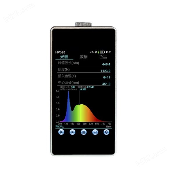 HP320手持式光谱照度计测试参数